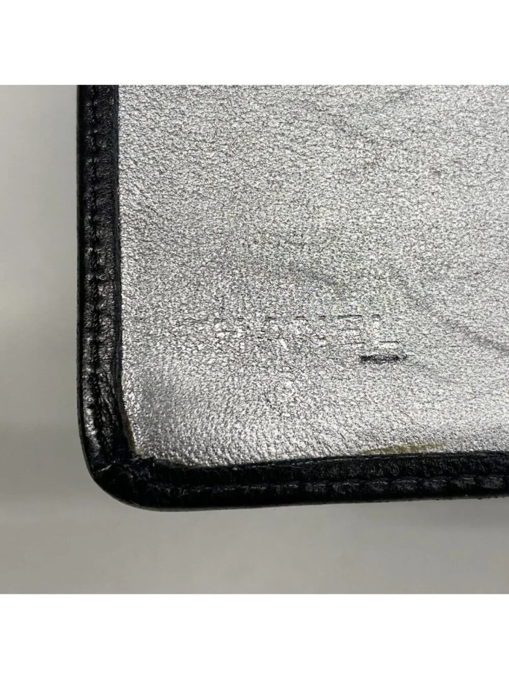 Chanel Wallet Mademoiselle Lambskin Black Silver